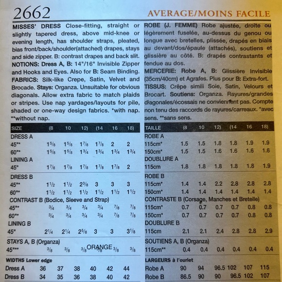 BILL BLASS Evening Dresses, SEWING PATTERN,  Sizes 8-10-12 - Picture 7 of 7